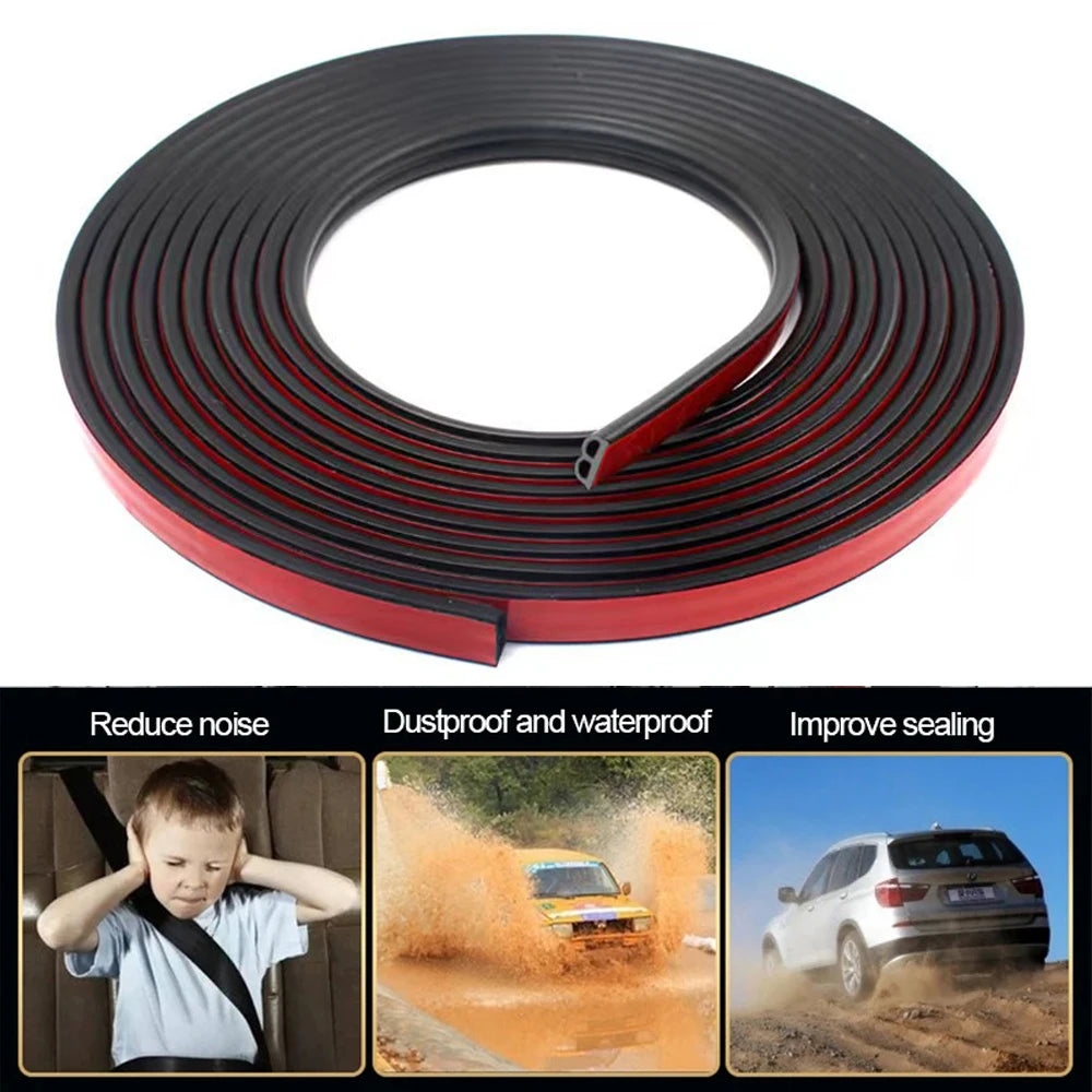 Car Door Seal Strips Sticker Weatherstrip Rubber B Shape Door Seals