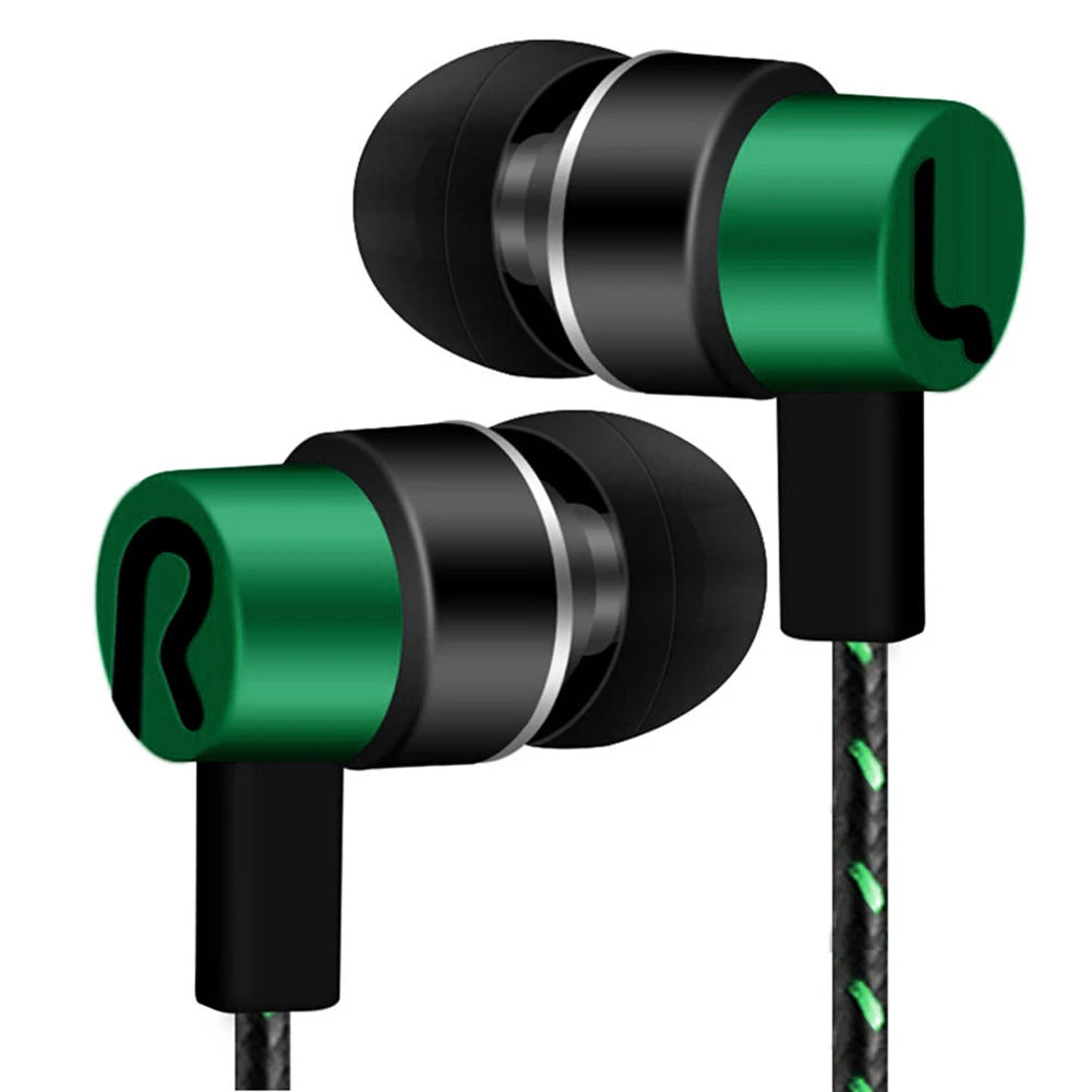 3.5mm In-Ear Wired Headphone 2 Basic Box Bass Stereo Earbuds Mobile