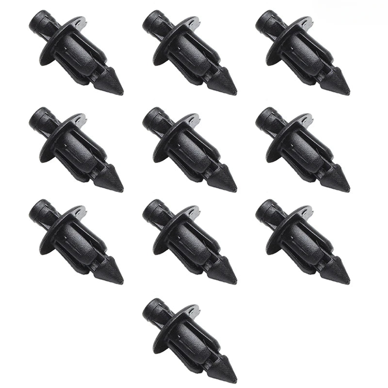 10/20/30PCS 6mm Black Rivet Fairing Body Trim Panel Fastener Screw