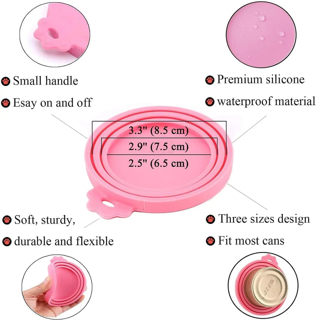 Food Can Lids Silicone Pet Food Can Covers for Dog  Cat Food One Tin