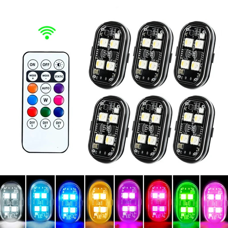 Wireless Light Aircraft Airplane Helicopter Warning Lights RGB Led