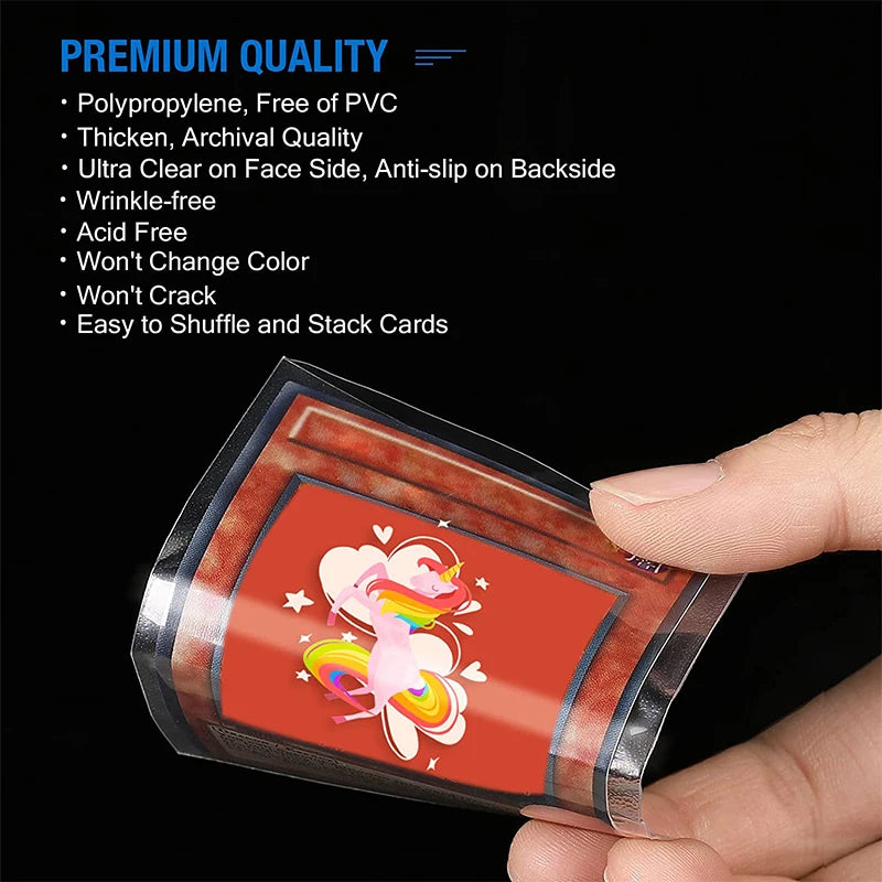 100 Pcs Transparent Playing Card Cover Clear Protector Sleeve Holder