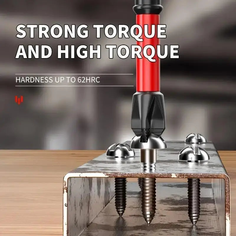 Magnetic Non-Slip Drill Bit Set 3/6/12 Pieces, S2 Steel, Crosshead and