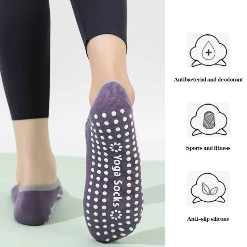 1/ 4Pair Professional Women Yoga Sock Silicone Anti-slip Ballet