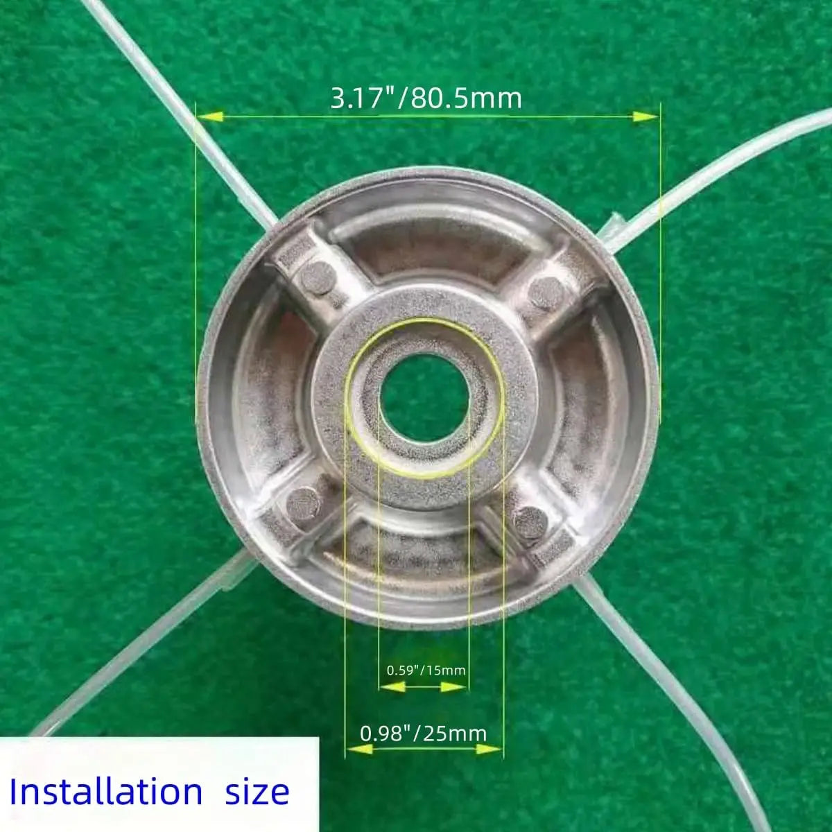 Universal Aluminum Alloy Lawn Mower Head and Replacement Nylon Steel