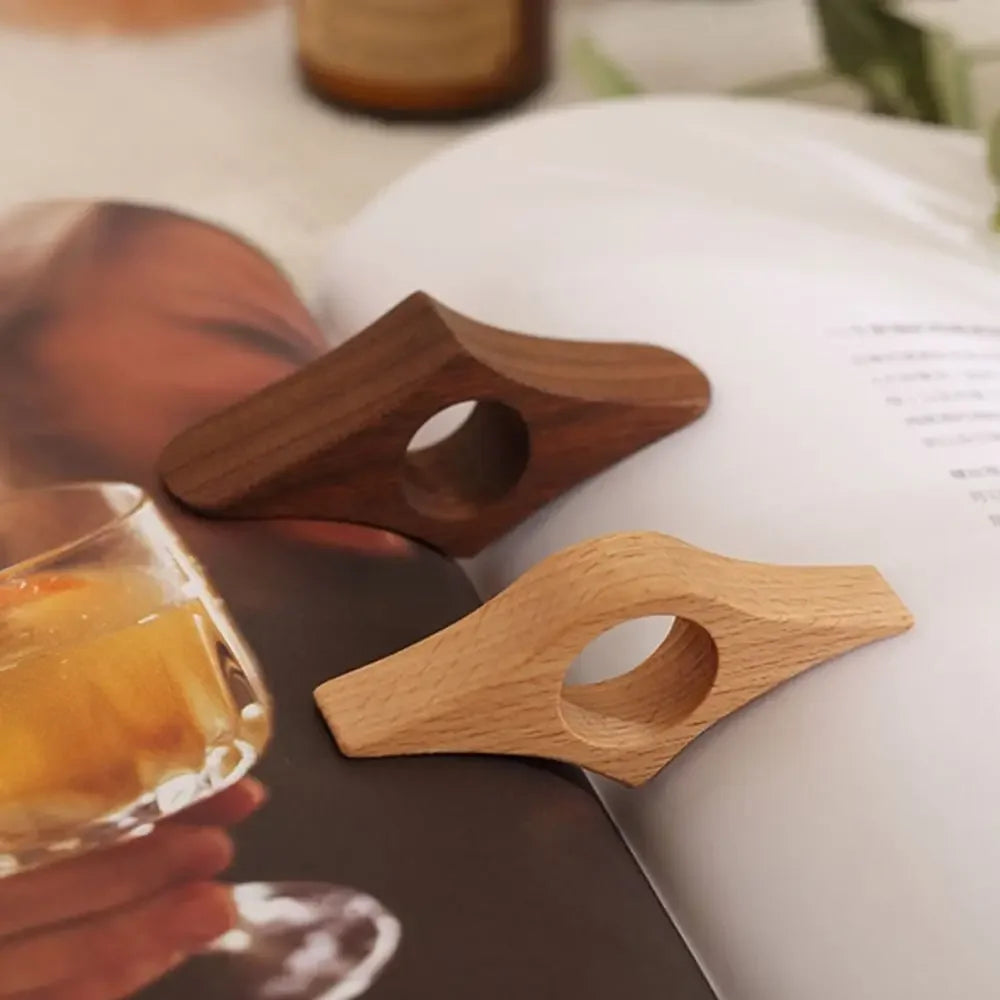 Hot Wooden Thumb Bookmark One Hand Reading Thumb Book Support Book