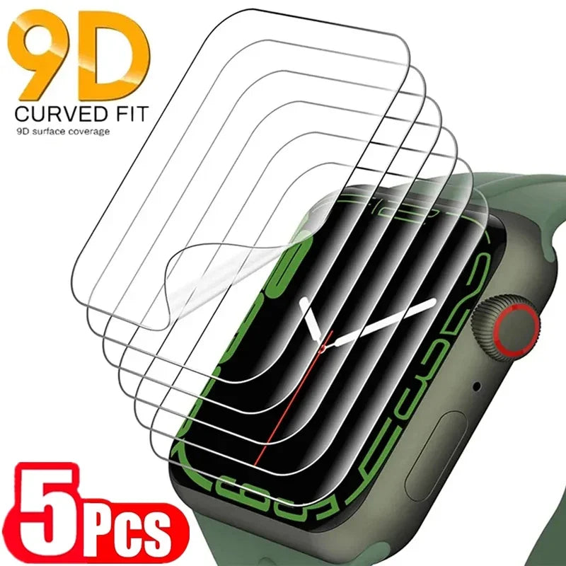 5PCS Hydrogel Film for Apple Watch 9 5 6 SE 3 2 1 40MM 44MM 42MM 38MM