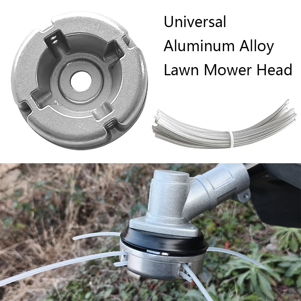 Universal Aluminum Alloy Lawn Mower Head and Replacement Nylon Steel