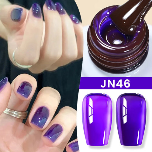 BORN PRETTY 83 Colors 10ml Jelly Nude Gel Nail Polish Autumn Amber