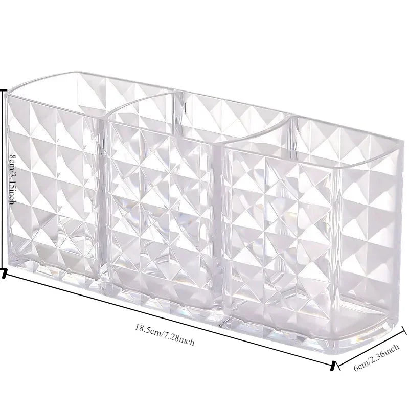 1-piece Diamond Patterned Mirror Cabinet Storage Box, Bathroom,