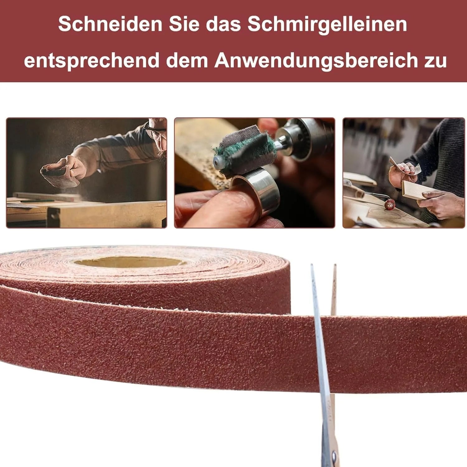 1inch Emery Cloth Rolls, Continuous Sandpaper (2m / 5m) Suitable for