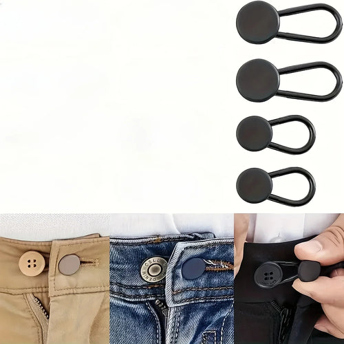 Easy-Adjust 4/12-Pack No-Sew Jean Waist Extenders - Adjustable Pants
