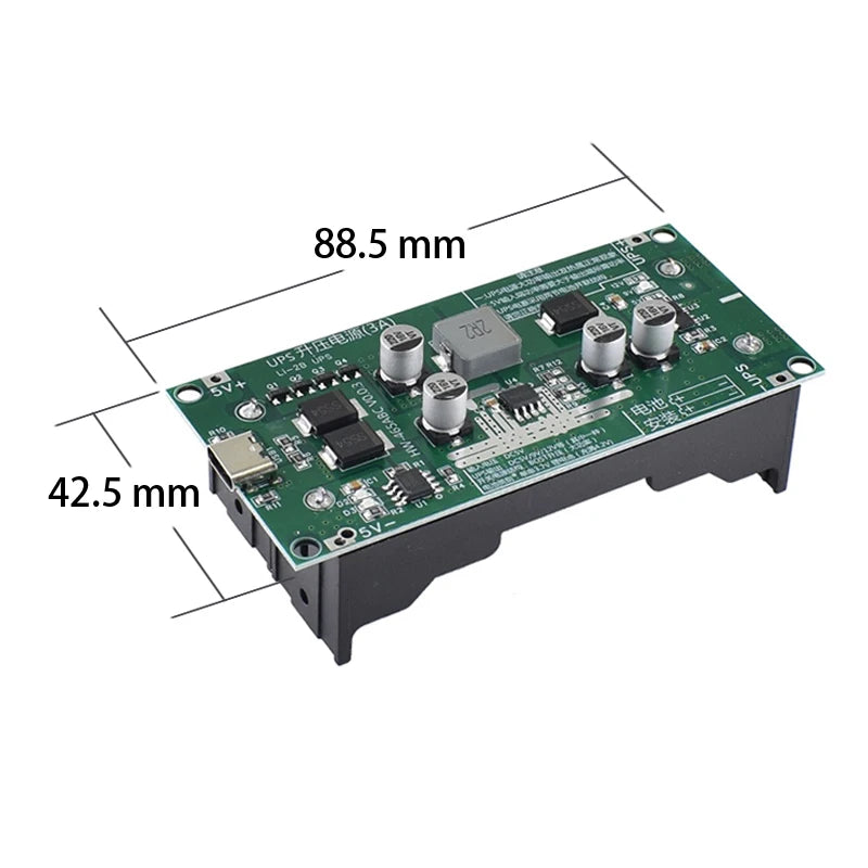 Type-C 15W 3A Fast Charge UPS Power Supply / 18650 Lithium Battery