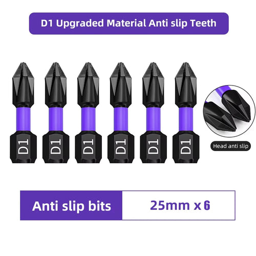 6PC Upgraded High Hardness And Strong Magnetic Bit 25/65/70/90/150mm