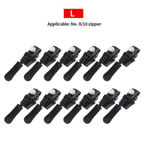 3/6/12Pcs Universal Zipper Repair Kit Quick Instant Detachable Zipper