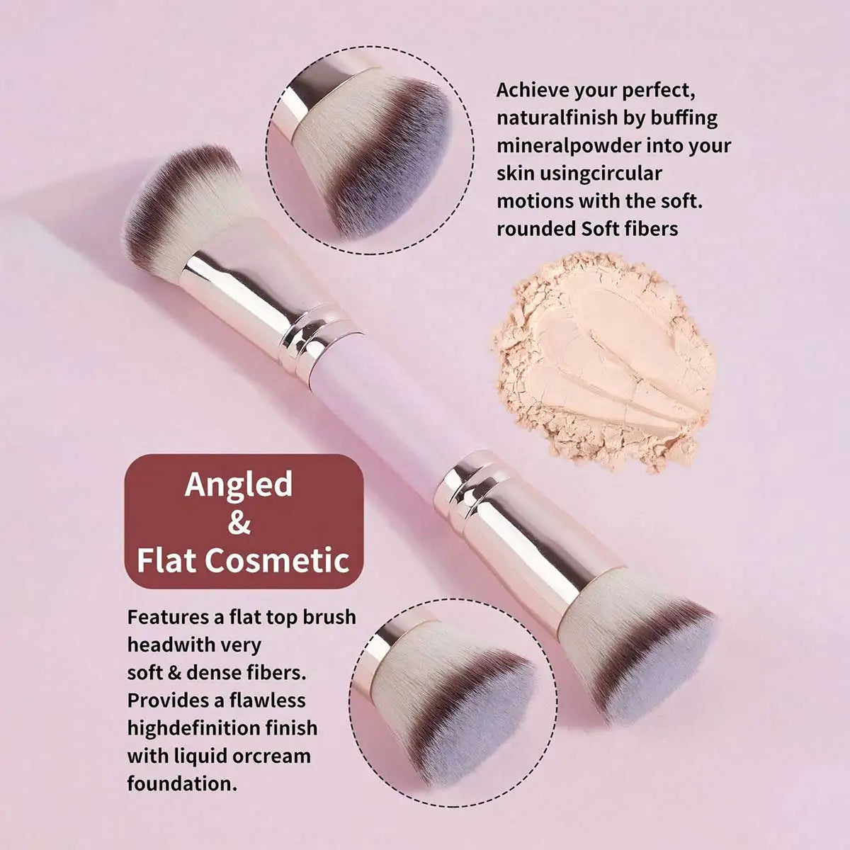 4pcs Basic Makeup Brushes Set With Box Dual-ended Foundations Powder