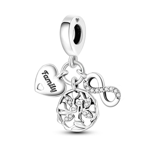 925 Sterling Silver Charms Beads Pendant Tree of Life Dog Elephant