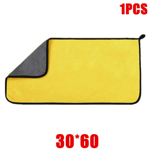 1/2/6pcs Microfiber Cleaning Towel Car Cleaning Cloths Professional