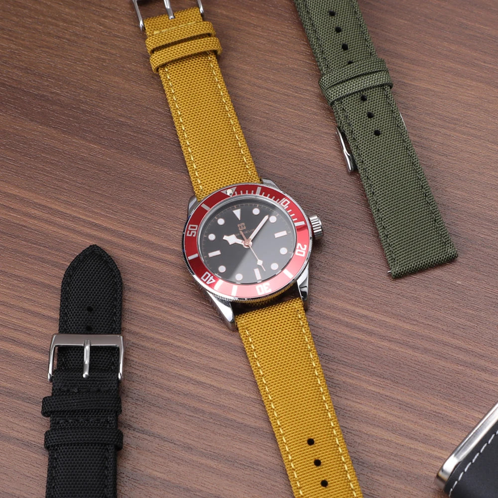 18mm 19mm 20mm 21mm 22mm 24mm Waterproof Sailcloth Watch Strap