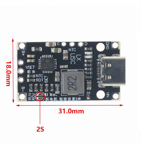 USB 2S 3S BMS 15W 8.4V 12.6V 1.5A Lithium Battery Charging Boost