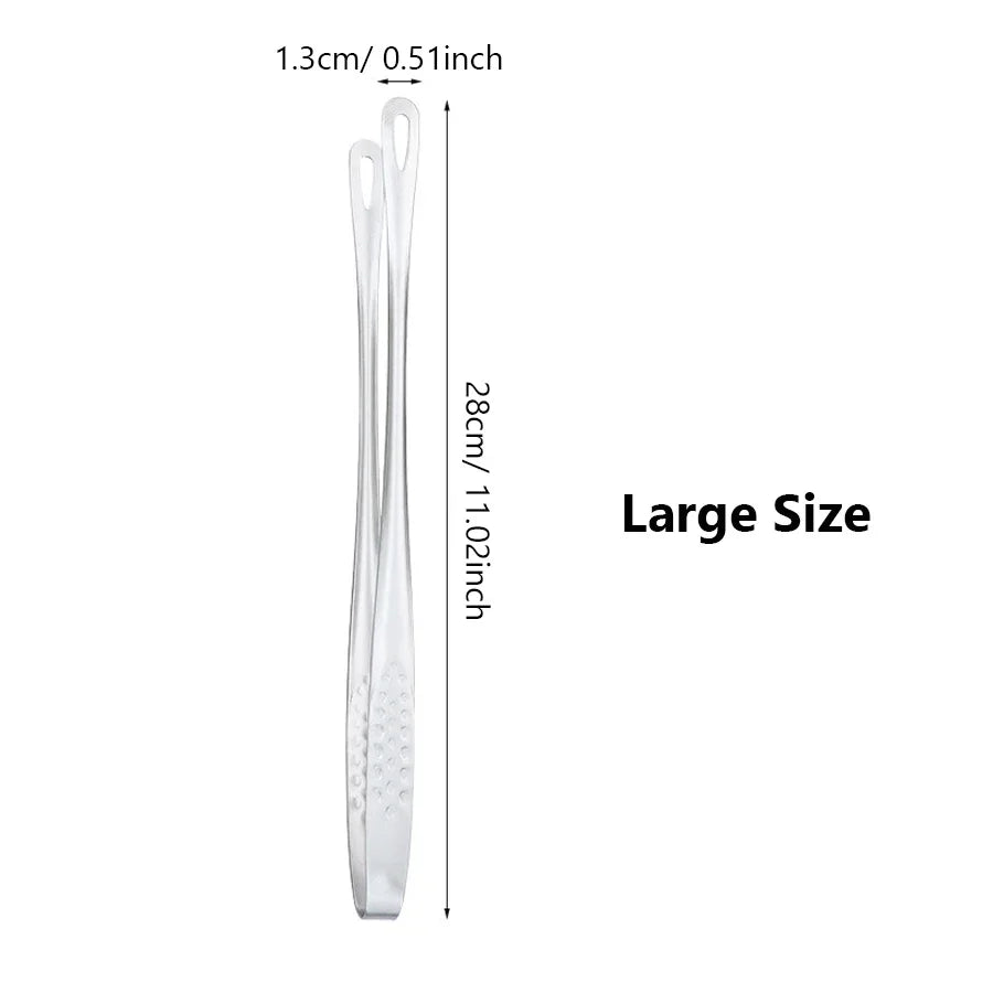 Long Stainless Steel Kitchen Tongs Non-Slip Heat Resistant BBQ Grill