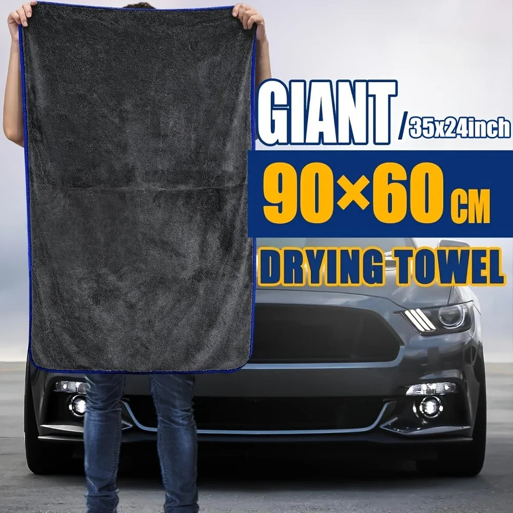 1pc Extra Large Car Drying Towel - Ultra-Absorbent Soft Lint &