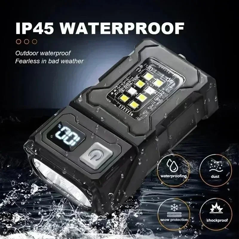 Multifunctional Ajustable Angle LED Flashlight Outdoors Mini Work
