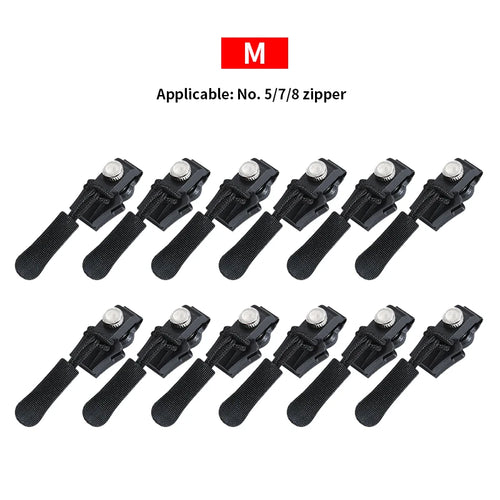 3/6/12Pcs Universal Zipper Repair Kit Quick Instant Detachable Zipper