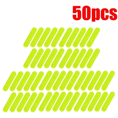 10-100Pcs Motorcycle Helmet Warning Reflective Stickers Night Safety