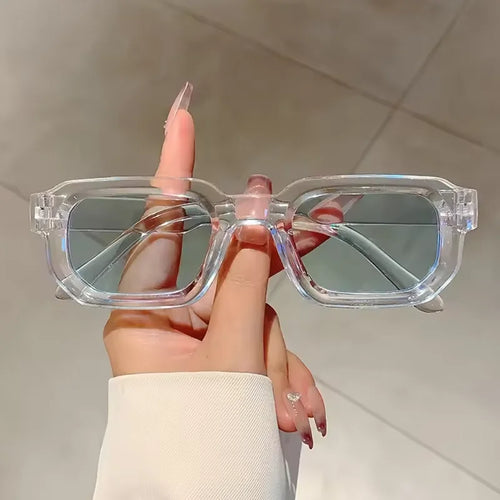 New Men Vintage Rectangle Frame Sunglasses Fashion Retro Sun Glasses