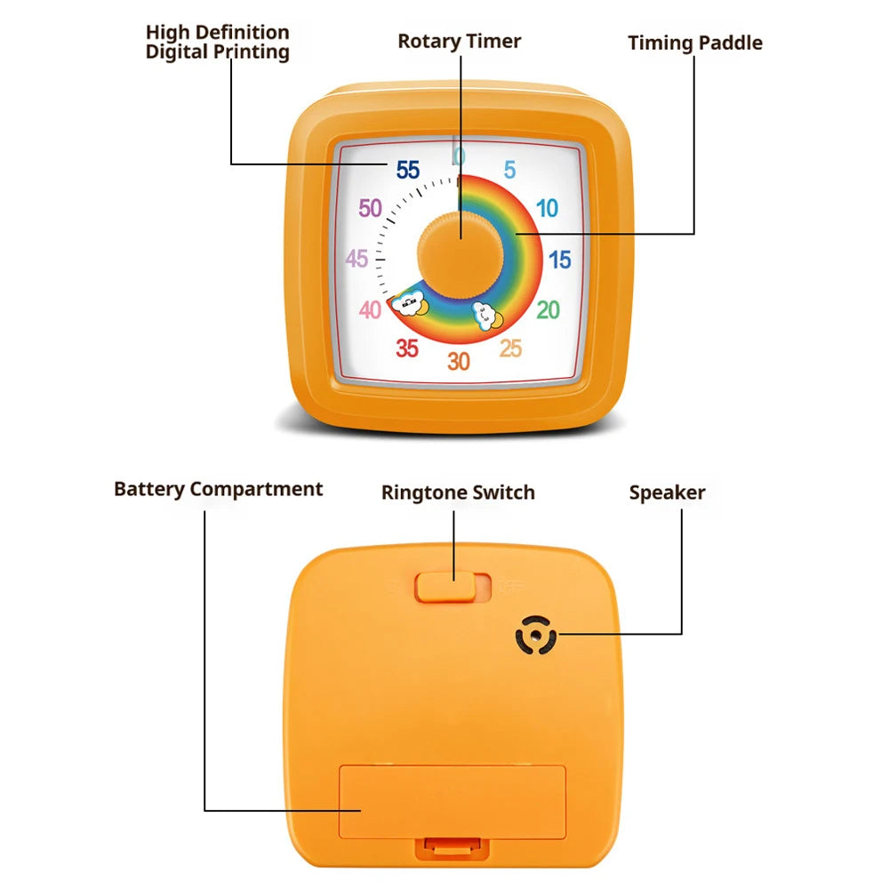 Visual Timer Children's Self-discipline Tool Countdown 60-minute