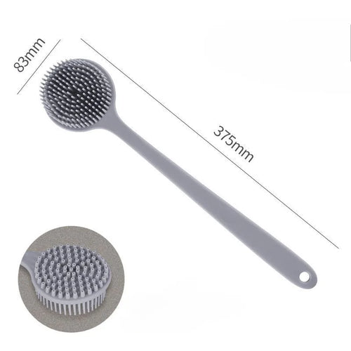 Silicone Back Scrubber Brush for Shower  Long Handle Body Deep