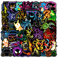 50pcs Anime Neon Pokemon Stickers Pikachu Cartoon Decals Waterproof