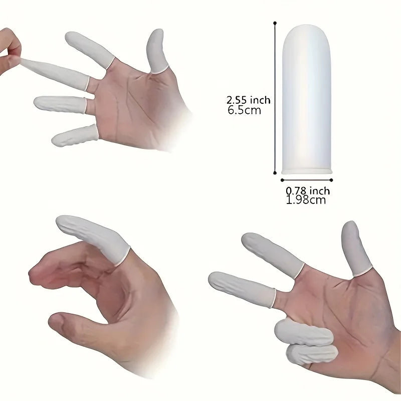 20/200pc Rubber Finger Protector Covers Wear-Resistant Highly Elastic