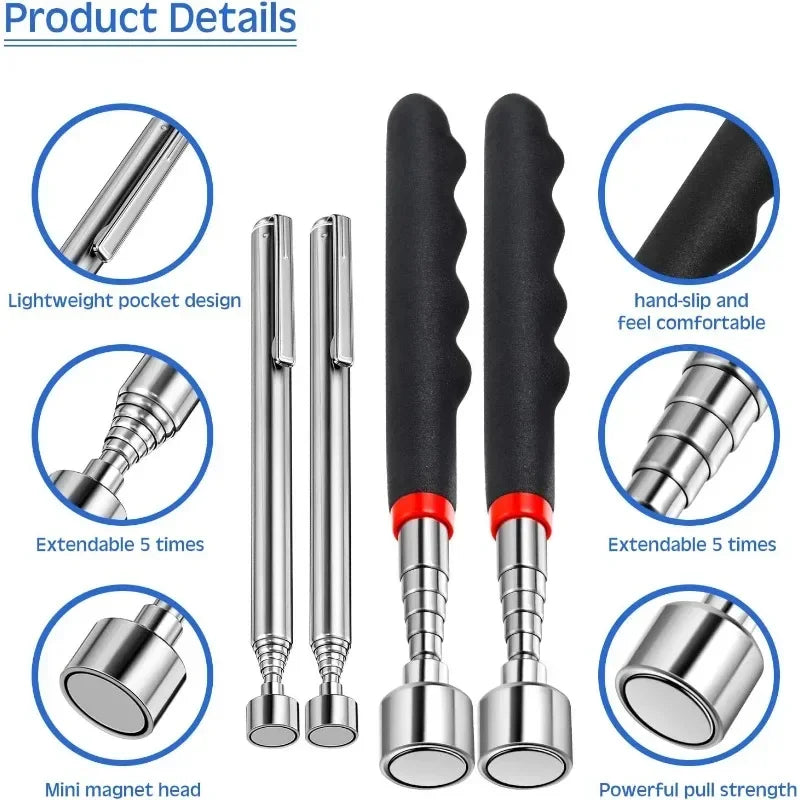 Telescopic Magnetic Pen Portable Metalworking Handy Tool Magnet