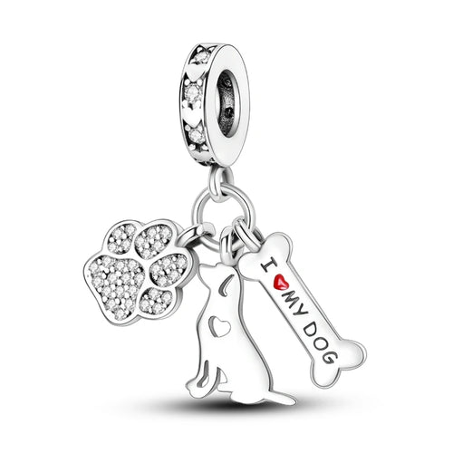 925 Sterling Silver Charms Beads Pendant Tree of Life Dog Elephant