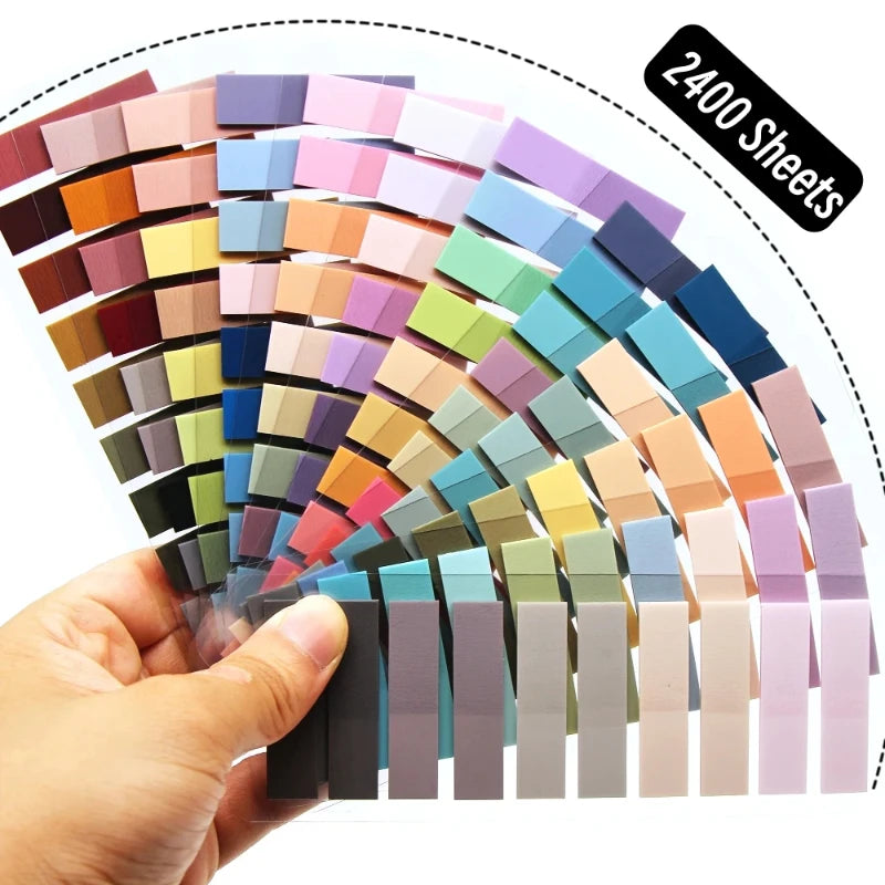 2400S Transparent Colorful Index Creative Memo Pads Office School