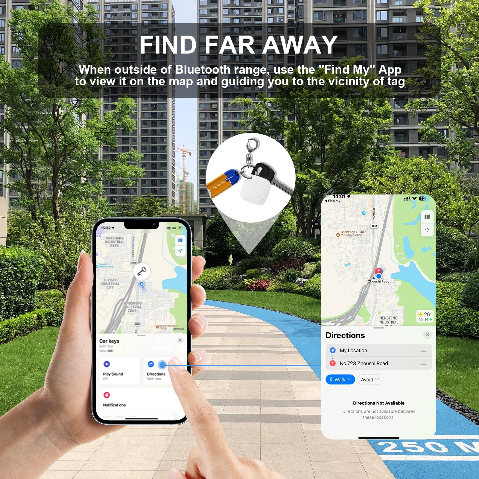 Anti-loss security Tracker, Find My Keys, Bluetooth GPS tracker,