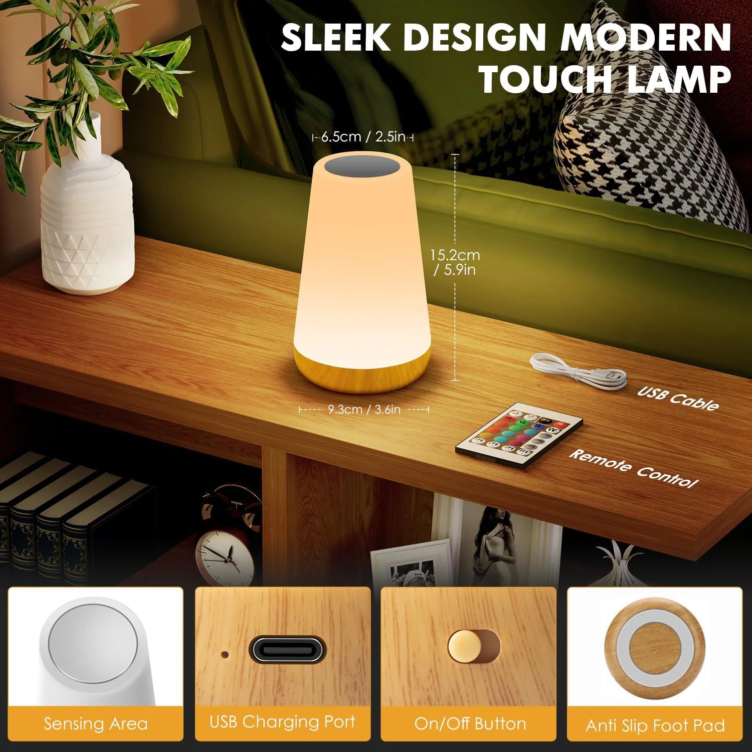13 Color Changing Night Light RGB Remote Control Touch Dimmable Lamp