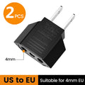 Elough 4.0mm US To EU Converter Plugs European EU To US America Travel