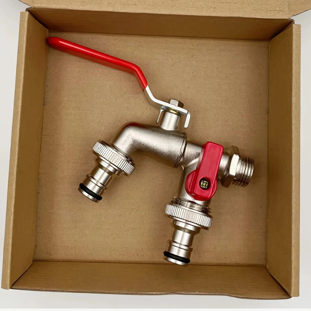 Garden Tools Brass Water Faucet 1/2" Outside & Inside Easy Turn On/Off