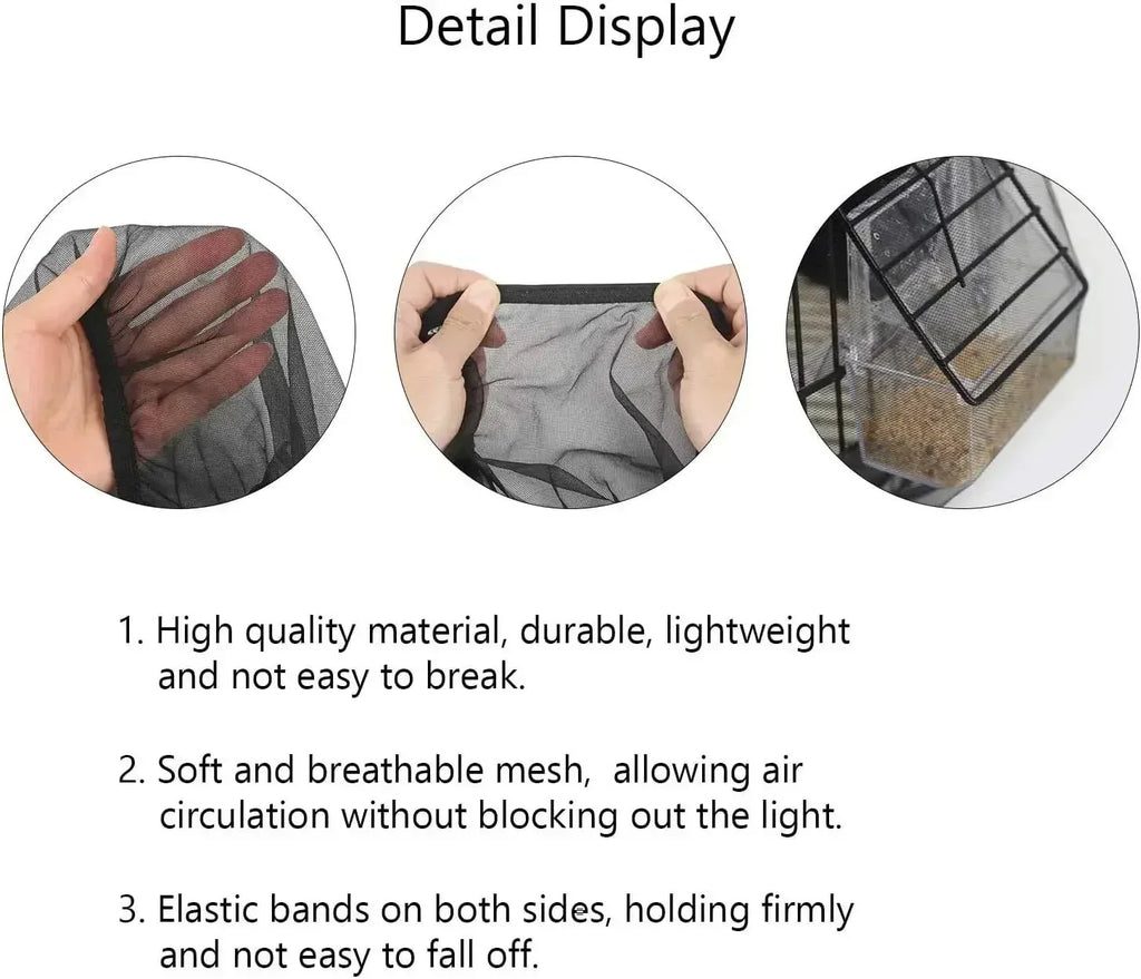 Mesh Bird Cage Cover Shell Skirt Net Easy Cleaning Catcher Guard Bird