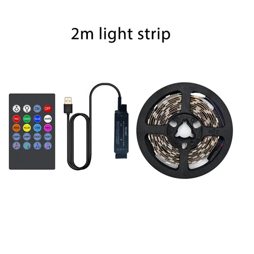 TV Backlight Music Sync USB Powered RGB LED Strip Light for 15 - 80