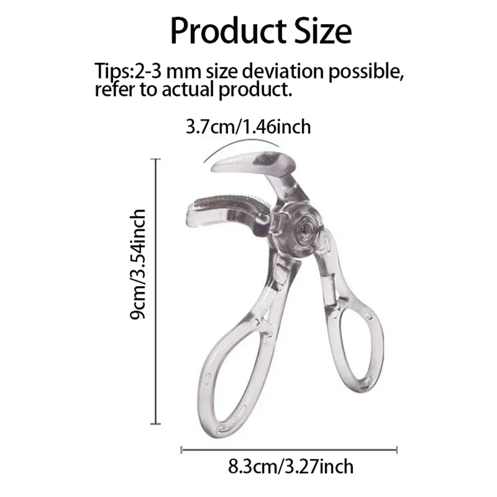 Dual-Type Eyelash Curler with Comb – Wide & Partial Clip Options,
