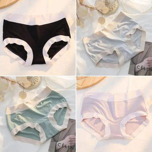 4Pcs/Set Women's Panties Modal Underwear Female Comfortable Seamless