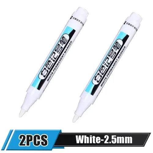 0.7/1.0/2.5MM White Permanent Marker Pens Markers Paint Pen For Wood