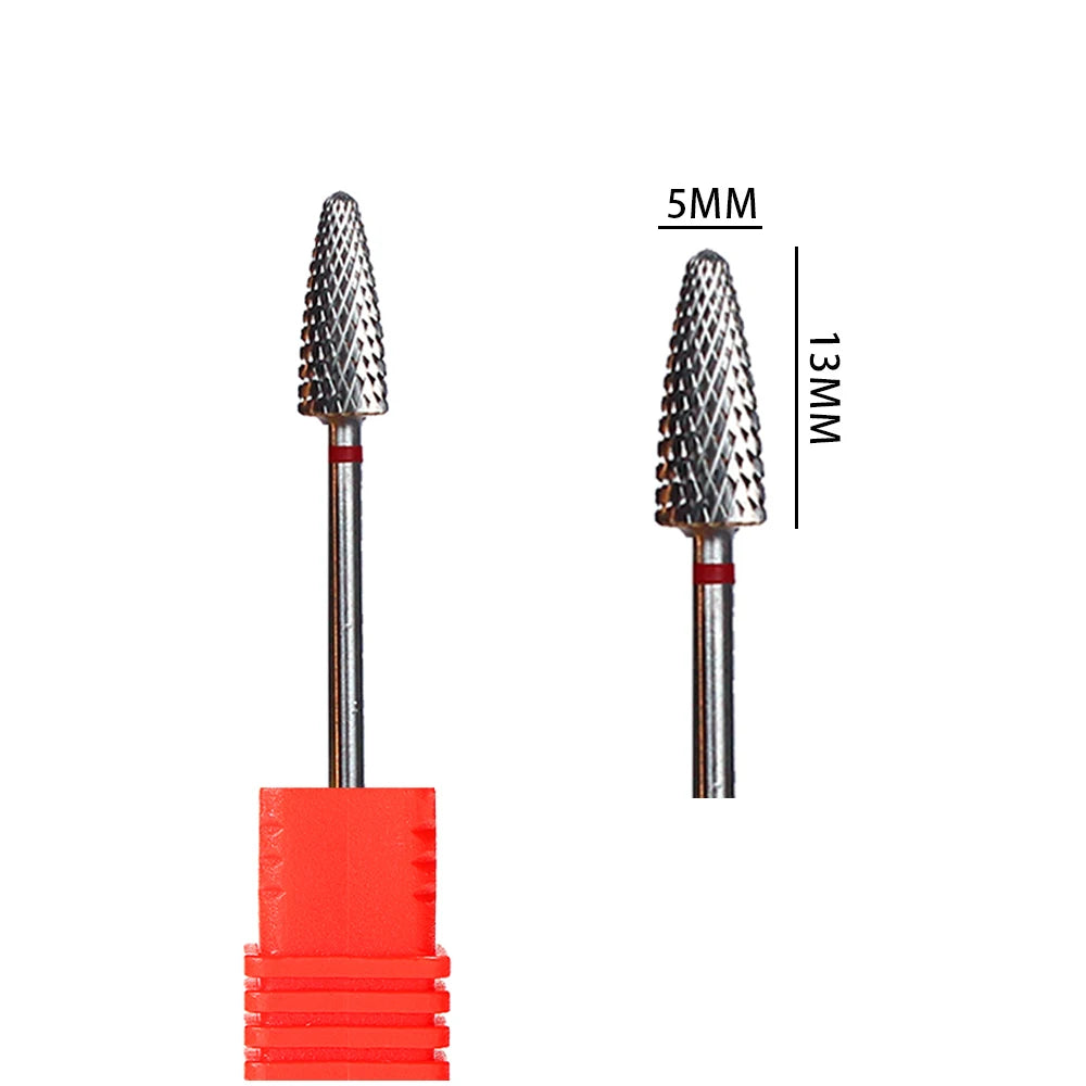 1pc Carbide Tungsten Nail Drill Bit Rotate Burr Milling Nail Cutter