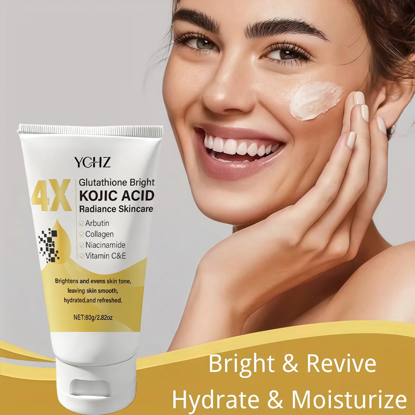 Kojic Acid Face Cream Evens Out Skin Tone, Eliminates Dark Spots and
