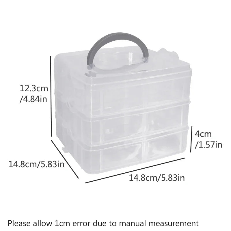5 pcs Transparent Lockable Box Small Object Storage Box Fishing Gear
