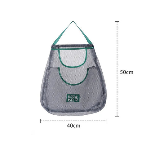 Reusable Storage Bags Kitchen Hanging Mesh Bag Home Fruit And